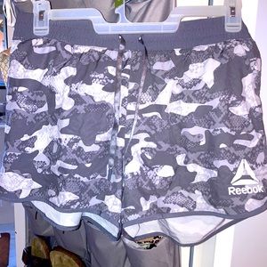 Reebok Gray Camo Athletic Shorts